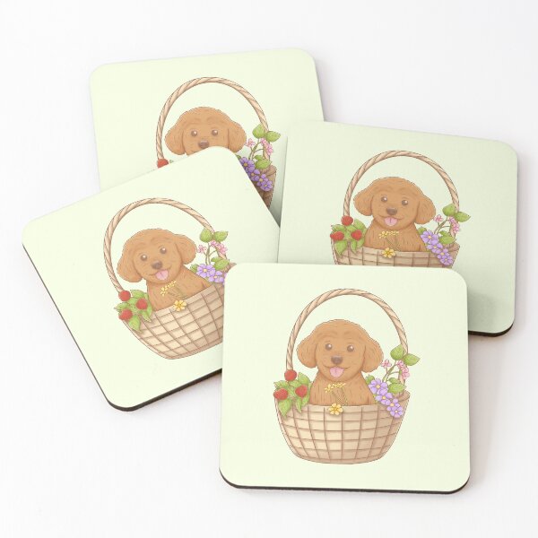 Item preview, Cute Poodle Flower Basket designed and sold by Doodleooly.