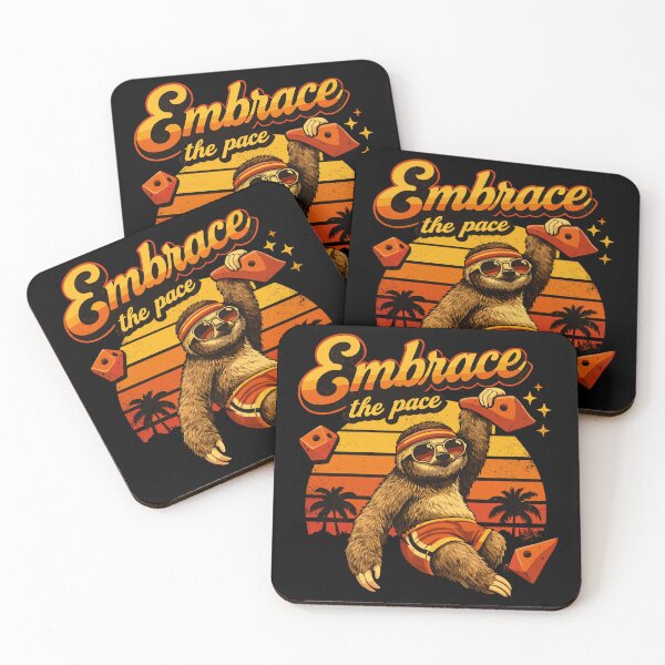 Item preview, Retro Sloth: Embrace the Pace – Bouldering Sloth designed and sold by Pineapple-Tree.