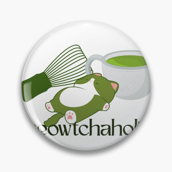 Item preview, meowtchaholic : a cat had too much matcha designed and sold by Niji Hibana.