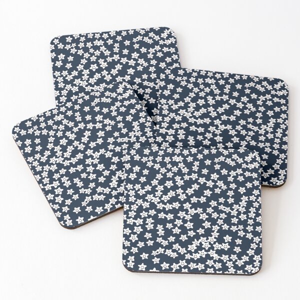 Item preview, Blue Night Happy White Stars Smiling designed and sold by Ciervo Primavera.