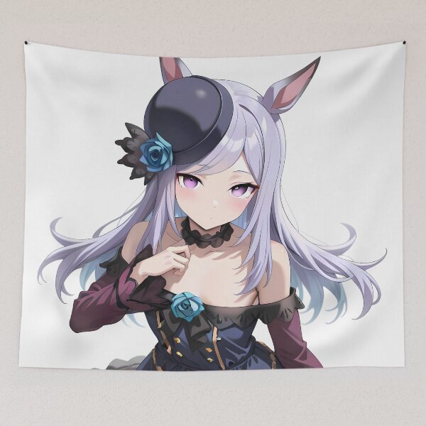 Item preview, Mejiro Mcqueen Uma Musume Pretty Derby Elegant Hat Rose Gown Soft Pose designed and sold by 108Recordings.
