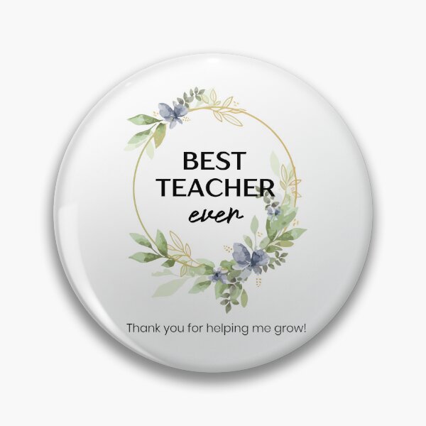 Item preview, Best Teacher Ever - Elegand Floral Gift for Teacher Appreciation designed and sold by marialoudesigns.
