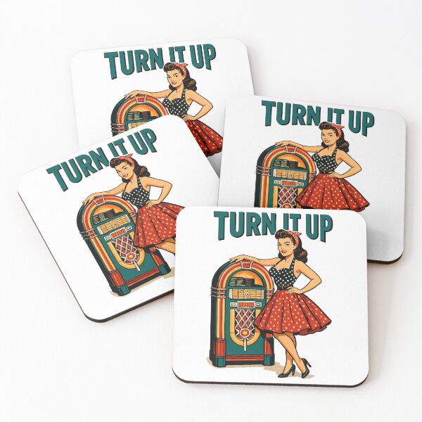 Item preview, Rockabilly Pin-Up: Retro Jukebox Turn It Up designed and sold by Pineapple-Tree.
