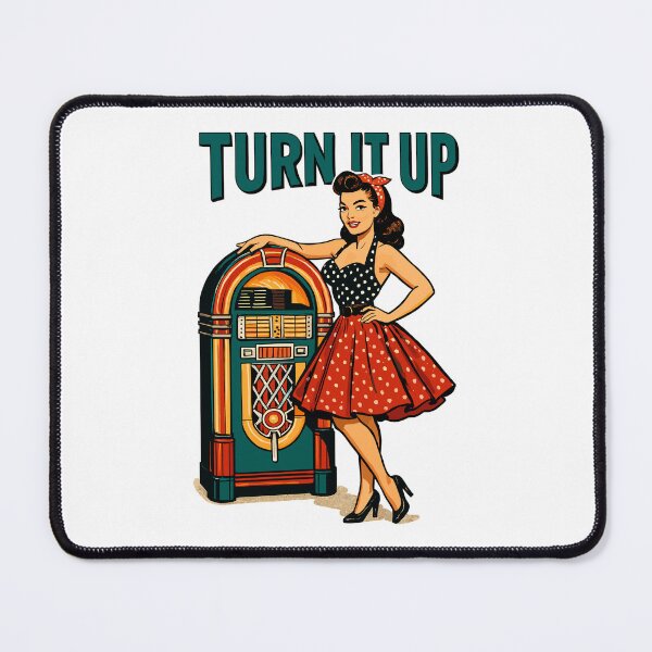 Item preview, Rockabilly Pin-Up: Retro Jukebox Turn It Up designed and sold by Pineapple-Tree.