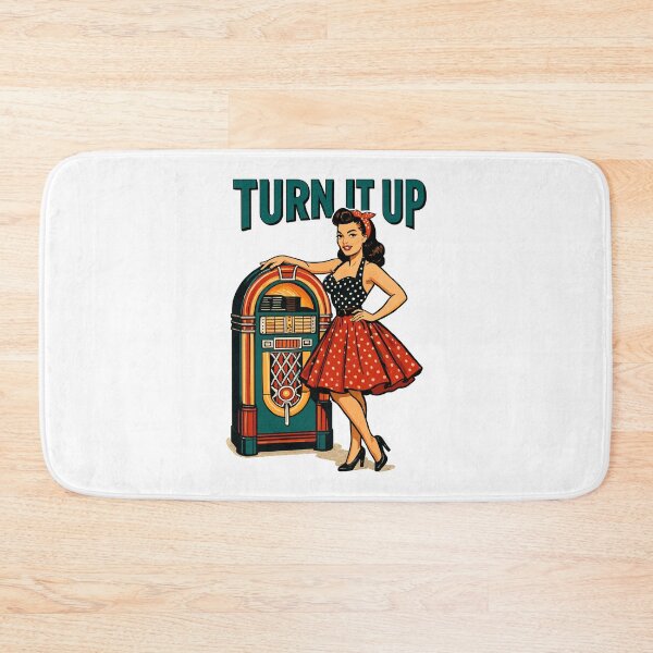 Item preview, Rockabilly Pin-Up: Retro Jukebox Turn It Up designed and sold by Pineapple-Tree.