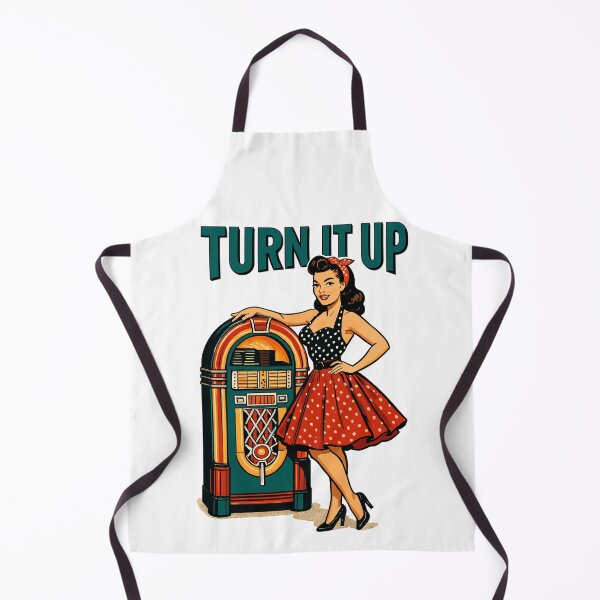 Item preview, Rockabilly Pin-Up: Retro Jukebox Turn It Up designed and sold by Pineapple-Tree.