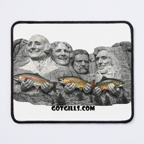 Item preview, Funny Trout Fishing Mount Rushmore designed and sold by GotGills.