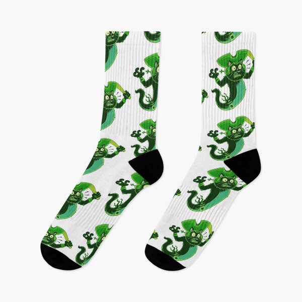 Item preview, Angry Green Chaos Cat with Axe – Funny Meme Sticker designed and sold by ZenvyraLab.