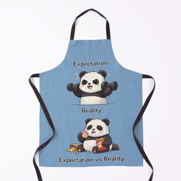 Item preview, Expectation vs Reality Funny Panda Gym vs Eating Cute Relatable Meme T-Shirt Sticker Design designed and sold by BabyStark.