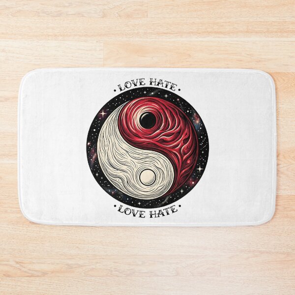 Item preview, Cosmic Love Hate Yin Yang - Red & White Duality Space Art designed and sold by SideKickCreates.