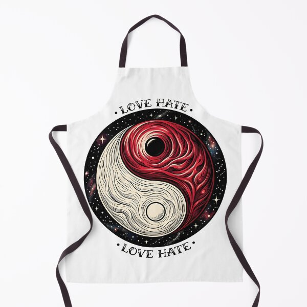 Item preview, Cosmic Love Hate Yin Yang - Red & White Duality Space Art designed and sold by SideKickCreates.