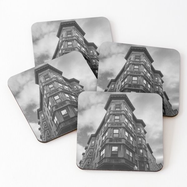 Item preview, Boston North End Corner Building Black White Architecture Photography designed and sold by MDCCo.