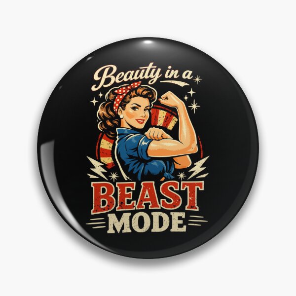 Item preview, Pin-Up Beast Mode: Beauty meets Muscle Retro designed and sold by Pineapple-Tree.