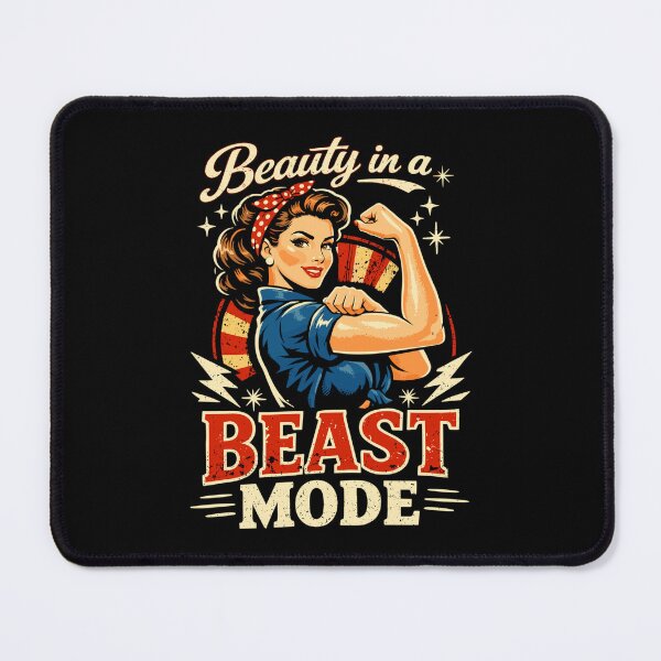 Item preview, Pin-Up Beast Mode: Beauty meets Muscle Retro designed and sold by Pineapple-Tree.