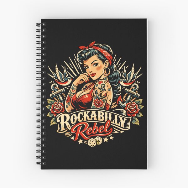 Item preview, Rockabilly Rebel: Pin-Up with Old School Tattoo designed and sold by Pineapple-Tree.