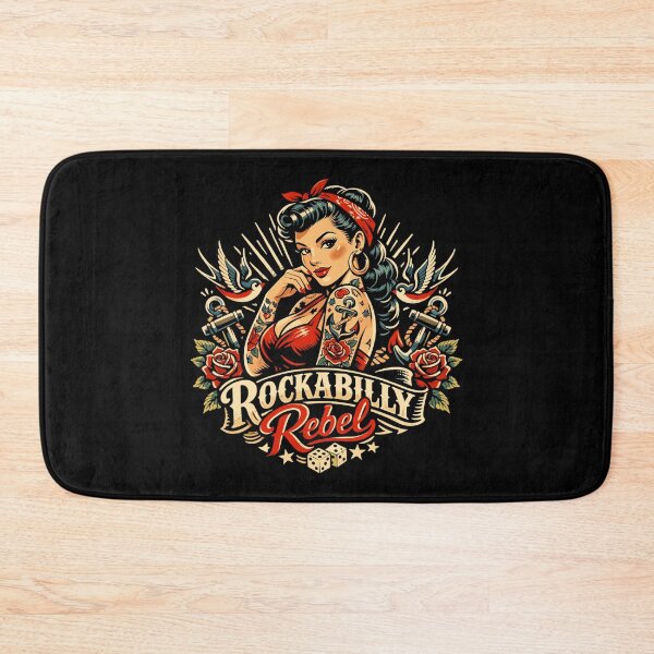 Item preview, Rockabilly Rebel: Pin-Up with Old School Tattoo designed and sold by Pineapple-Tree.