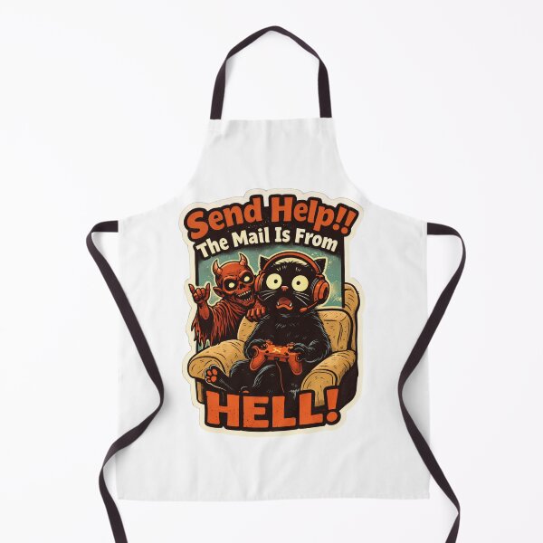 Item preview, Send Help Cat from Hell – Dark Humor Funny Sticker designed and sold by ZenvyraLab.