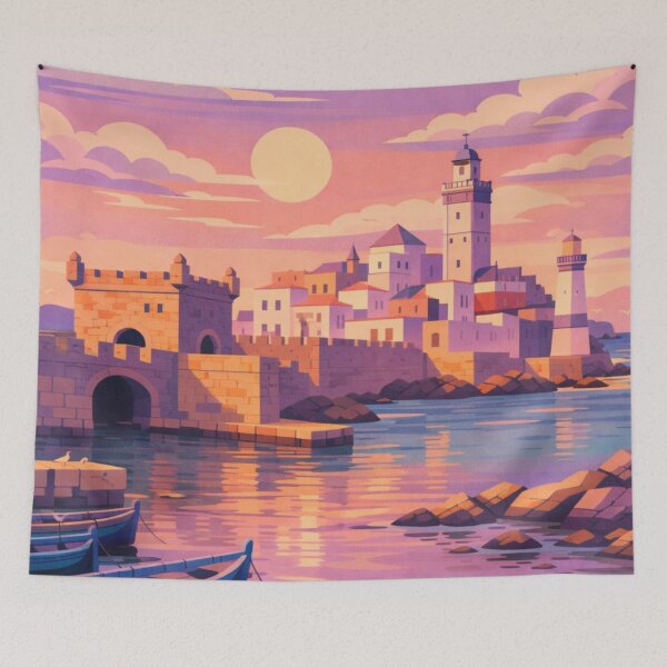 Item preview, Essaouira Morocco Vintage Travel Poster designed and sold by MatthewHeights.