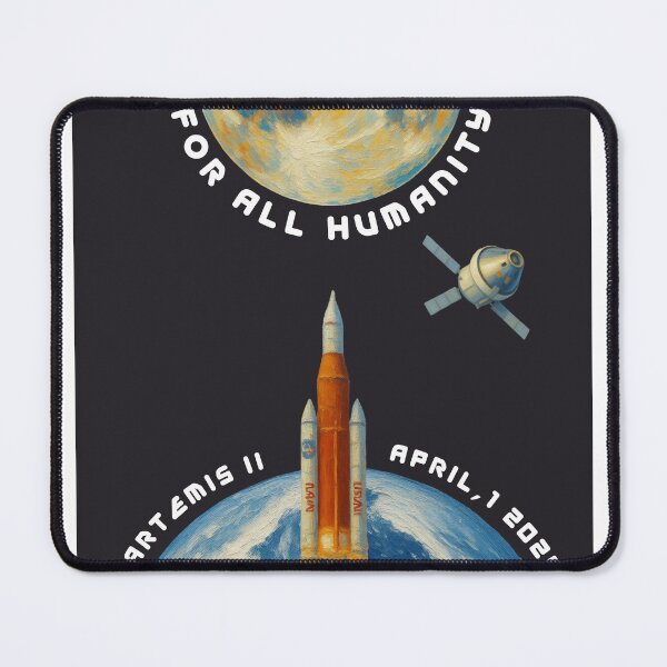 Item preview, Artemis Moon Mission SLS Rocket and Orion Spacecraft Illustration designed and sold by Niji Hibana.