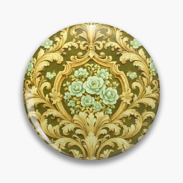 Item preview, Gold Rococo & Mint Green Roses designed and sold by DesignsByPrnces.