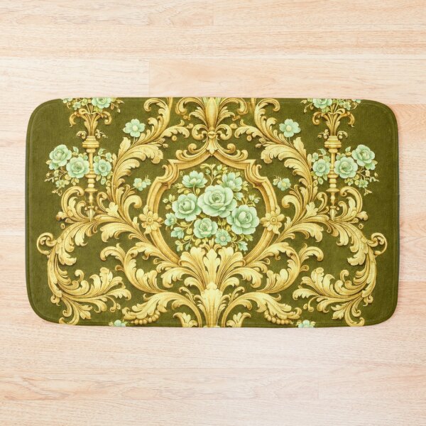 Item preview, Gold Rococo & Mint Green Roses designed and sold by DesignsByPrnces.