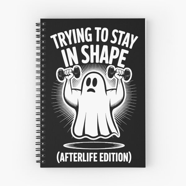 Item preview, Trying to Stay in Shape – Afterlife Edition Funny Ghost Gym Design designed and sold by BlackBoneArt.