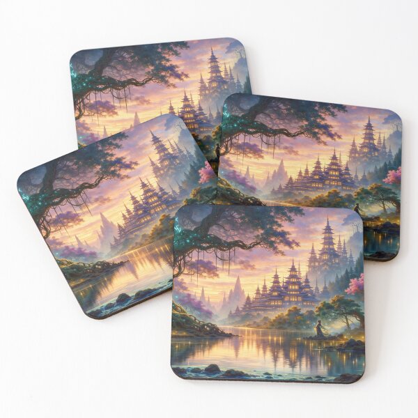 Item preview, Hidden Pagoda Temple - East Asian Fantasy Landscape designed and sold by FriskyLemur.