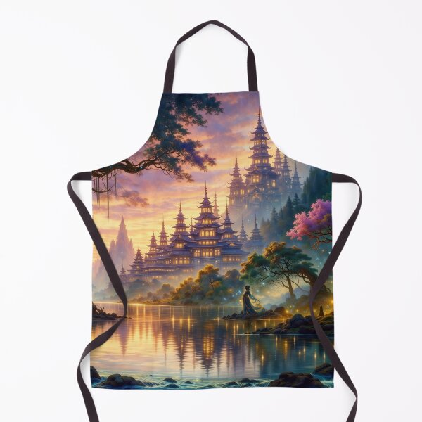Item preview, Hidden Pagoda Temple - East Asian Fantasy Landscape designed and sold by FriskyLemur.