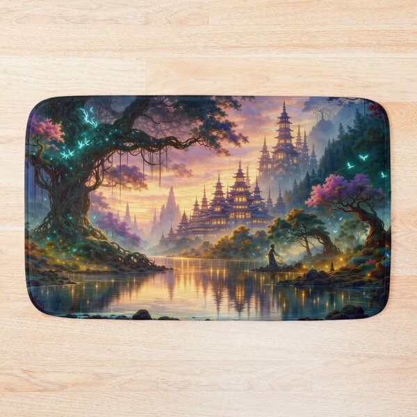 Item preview, Hidden Pagoda Temple - East Asian Fantasy Landscape designed and sold by FriskyLemur.