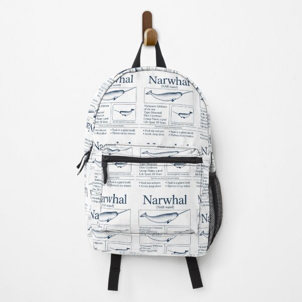 Item preview, Vintage Narwhal Biology Infographic Sea Unicorn Arctic Marine Life designed and sold by FreshVibe Prints.