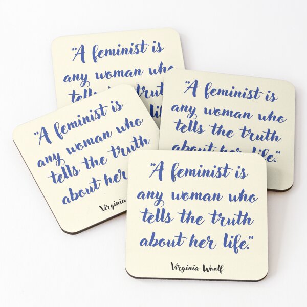 Item preview, A feminist is any woman . . . Virginia Woolf Quotation designed and sold by CharlottePlaceArt.