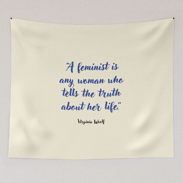 Item preview, A feminist is any woman . . . Virginia Woolf Quotation designed and sold by CharlottePlaceArt.