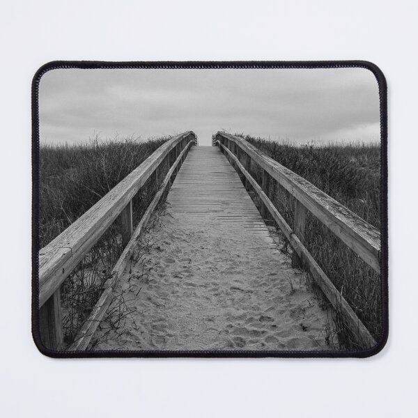 Item preview, Cape Cod Beach Boardwalk Black White Photography New England Coastal designed and sold by MDCCo.