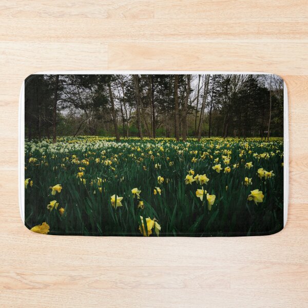 Item preview, Spring Daffodil Field Yellow Flowers Forest New England Landscape Photography designed and sold by MDCCo.