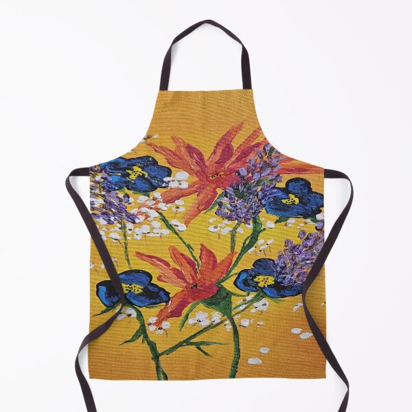 Item preview, Vibrant Wildflower Bouquet Painting on Warm Orange Background designed and sold by swilliamson0622.