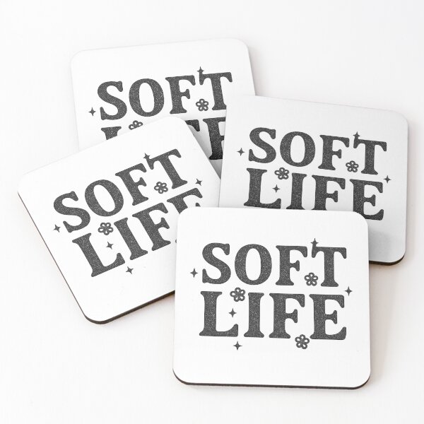 Item preview, Soft Life Vintage Typography Mental Health Tee designed and sold by Roseyteedesigns.