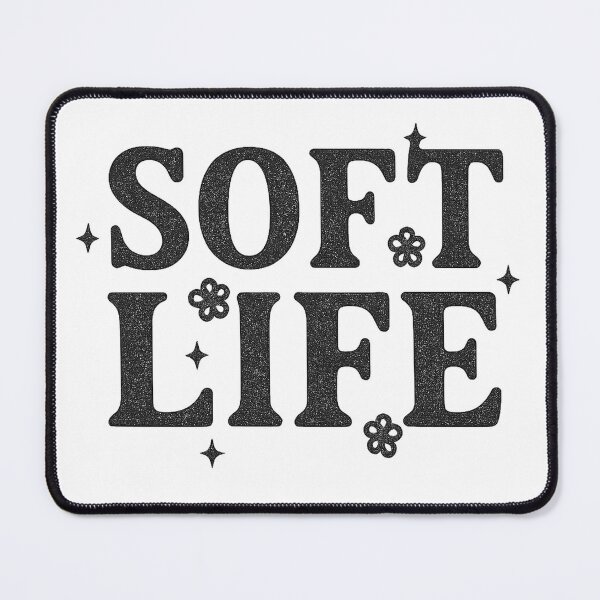 Item preview, Soft Life Vintage Typography Mental Health Tee designed and sold by Roseyteedesigns.