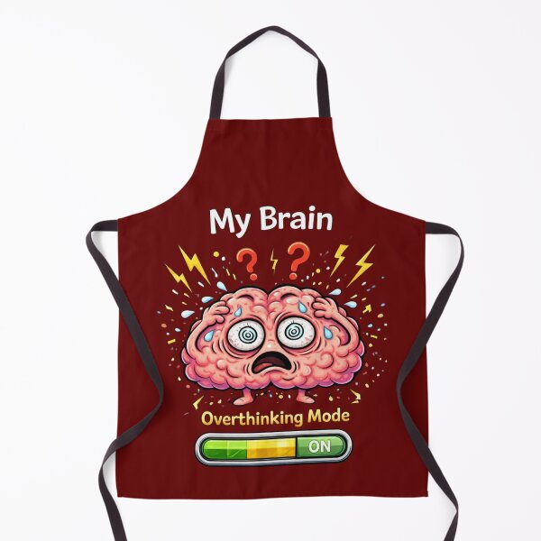 Item preview, My Brain Overthinking Mode ON – Funny Anxiety Meme Design designed and sold by MariMarArt.