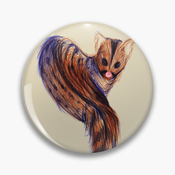 Item preview, Common genet back designed and sold by RyukiArtbook.