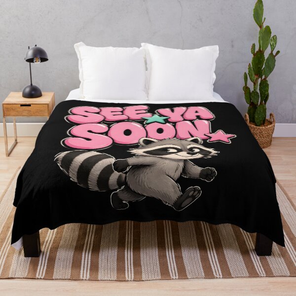 Item preview, See Ya Soon Raccoon Shirt, Funny Graphic Tee, Cute Animal Shirt, Trendy Shirt, Viral Tee, Summer designed and sold by THREE LITTLE BEANS.