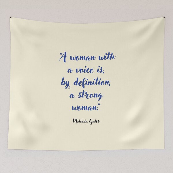 Item preview, A woman with a voice is . . . Melinda Gates Quotation designed and sold by CharlottePlaceArt.