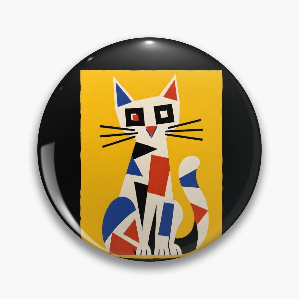 Item preview, Geometric Abstract Cat Piet Cat designed and sold by THREE LITTLE BEANS.