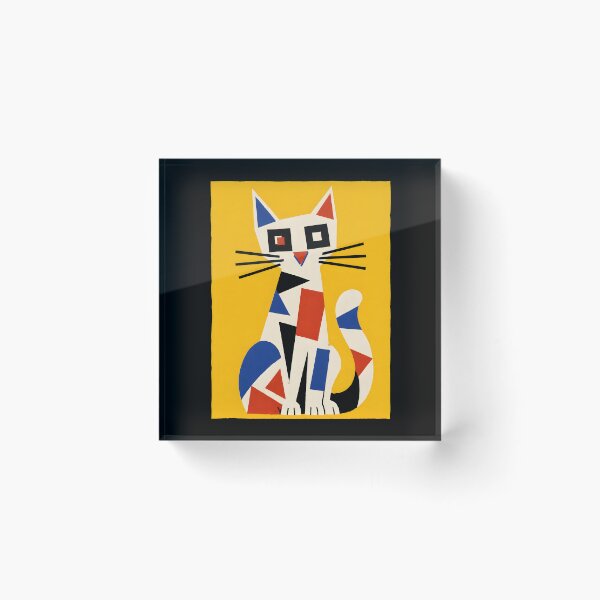 Item preview, Geometric Abstract Cat Piet Cat designed and sold by THREE LITTLE BEANS.
