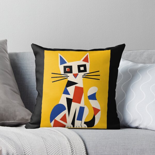 Item preview, Geometric Abstract Cat Piet Cat designed and sold by THREE LITTLE BEANS.