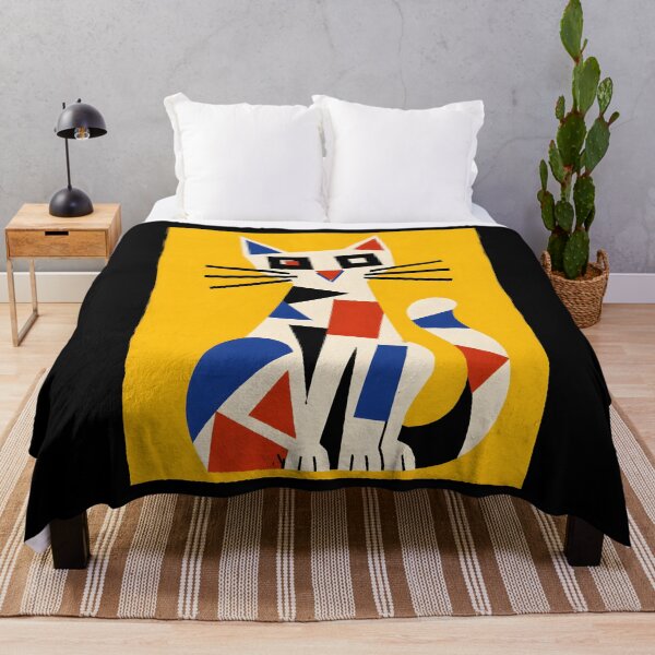 Item preview, Geometric Abstract Cat Piet Cat designed and sold by THREE LITTLE BEANS.