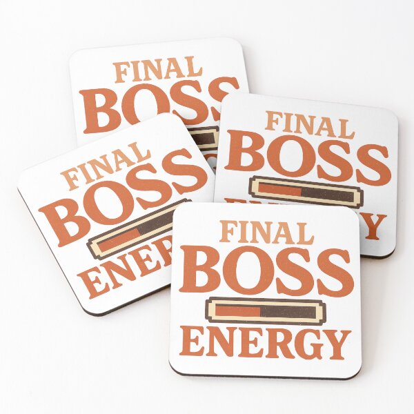 Item preview, Final Boss Energy Retro RPG Gamer Typography designed and sold by Roseyteedesigns.