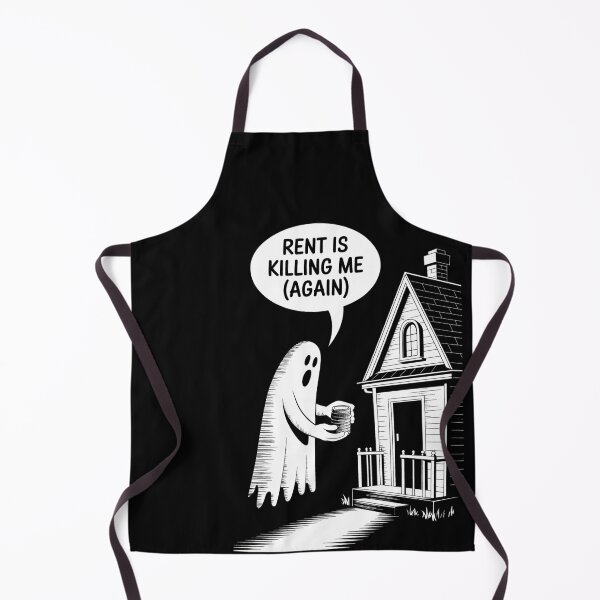 Item preview, Rent Is Killing Me Again – Funny Ghost Rent Humor Design designed and sold by BlackBoneArt.
