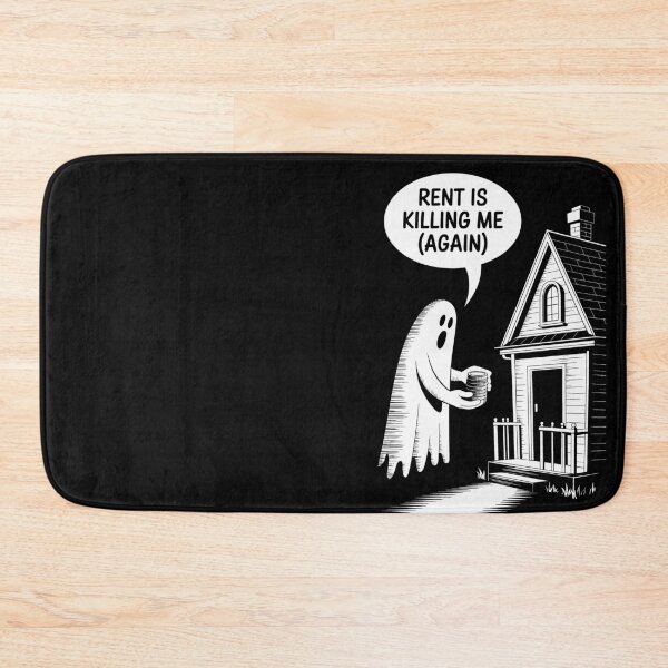 Item preview, Rent Is Killing Me Again – Funny Ghost Rent Humor Design designed and sold by BlackBoneArt.