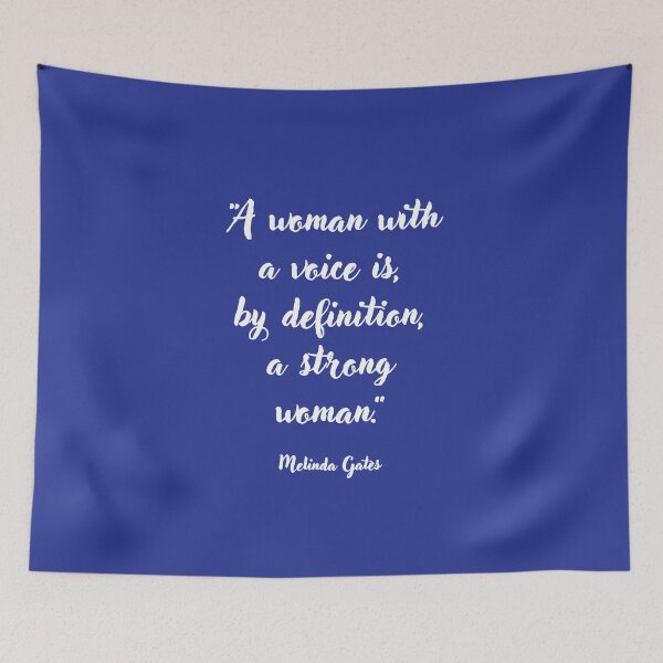 Item preview, A woman with a voice is . . . Melinda Gates Quotation designed and sold by CharlottePlaceArt.