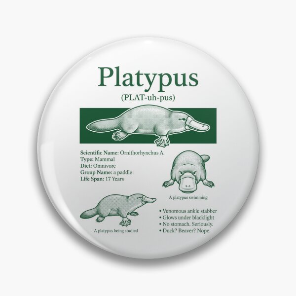 Item preview,  Vintage Platypus Animal Facts Retro Monotreme Biology Weird Mammal Wildlife designed and sold by FreshVibe Prints.